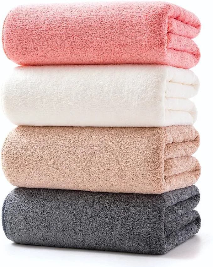 Superior Lumimi Towels 4 Piece Soft Microfiber Bath Towel Set Salon Gym Yoga Travel Crafted
