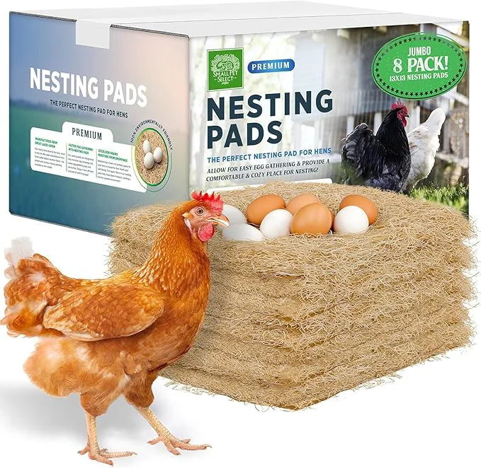 Trendy Small Pet Select - Chicken Nesting Pads 8-Pack 13x13 for Hens Fits Most Nesting Boxes Chicken Coop Nest Liners First-Class