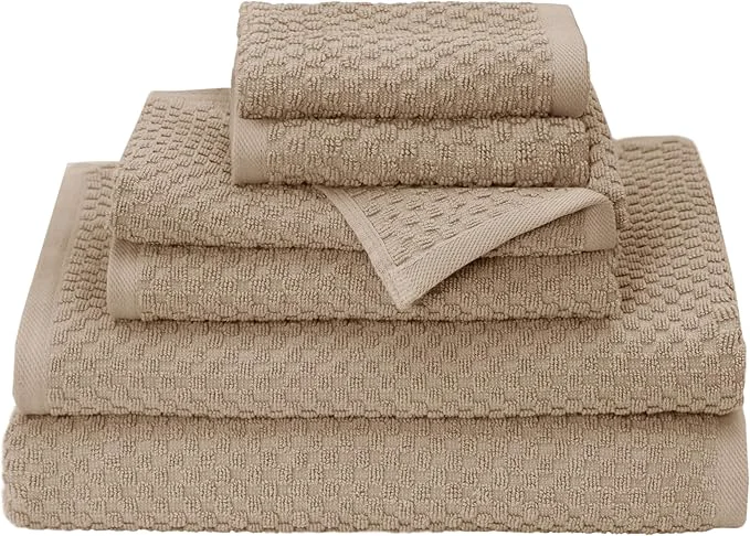 Outstanding COTTON CRAFT Waffle 6 Piece Towel Set Functional