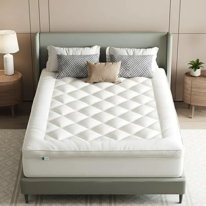 High-Quality Novilla Twin Mattress Topper Extra Thick Pillow Top Mattress Pad Down Fill Breathable Cotton Cover 8-21 quot Deep Pocket Soft Bed Topper for Back Pain Relief Oatmeal Selected