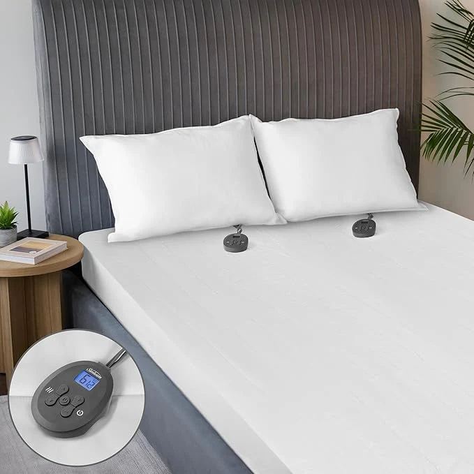 Selected Sunbeam Electric Restful Quilted Heated Mattress Pad King 80 quot x 76 quot 12 Heat Settings 12-Hour Auto Shut-Off Extra-Cozy Fabric Deep Pocket Fit Machine Washable Contemporary