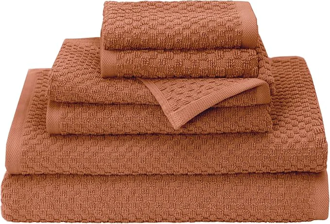 Minimalist COTTON CRAFT Waffle 6 Piece Towel Set Sustainable