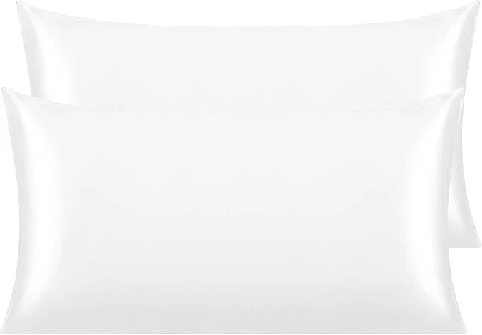 Versatile NTBAY 2 Pack Satin King Pillowcases for Hair and Skin Luxurious and Silky Pillow Cases with Envelope Closure 20x40 Inches White Premium Material