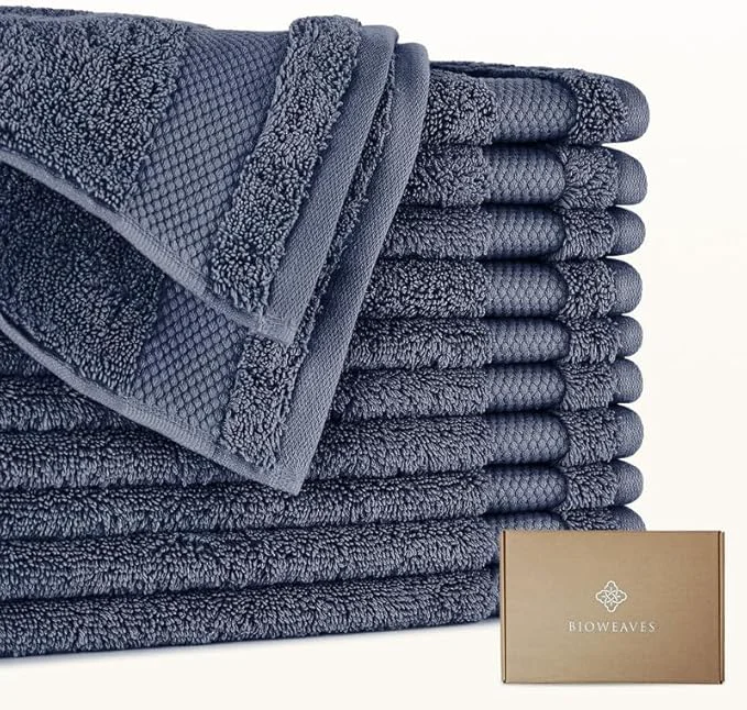 Secure BIOWEAVES Organic Cotton 700 GSM Luxury Wash Cloths GOTS 13 x Functional