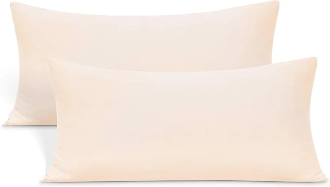 Safe 2-Pack Stretch Pillow Cases - Jersey Knit amp Ultra Soft Envelope Closure Pillowcases T-Shirt Like Microfiber Blend - Suitable for Queen or Standard Size Set of 2 Pink Elite