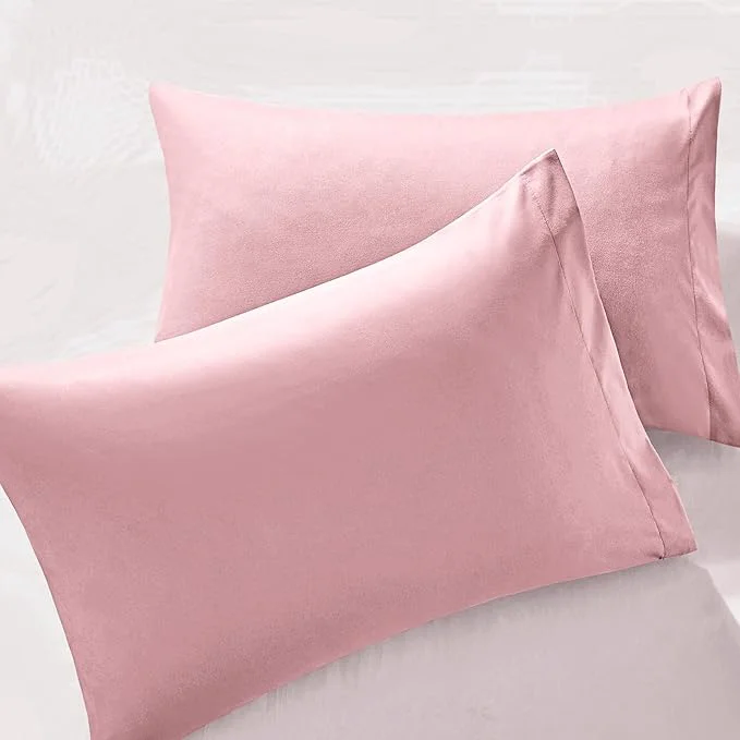 Prestigious MILVOWOC 2Pcs Brushed Microfiber Queen Pillowcases - 20 x 30 Inch Dusty Pink Pillow Case Set Non Slip Envelope Pillow Cover with Moisture Absorption and Anti-Wrinkle Original Design