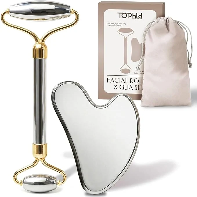 High-Performance Stainless Steel Face Roller Gua Sha Facial Tools Face Massager Reliable