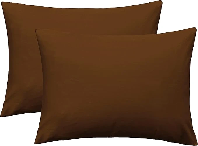 Secure iMaylex Soft Egyptian Cotton Zipper Pillow Case Cozy and Lightweight Pillowcase Set of 2 Coffee King 20 quot x 36 quot