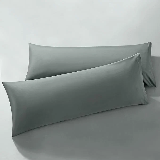 Powerful MILVOWOC 2Pcs Brushed Microfiber Body Pillowcases - 20 x 60 Inch Dark Grey Pillow Case Set Non Slip Envelope Pillow Cover with Moisture Absorption and Anti-Wrinkle Easy-to-Use