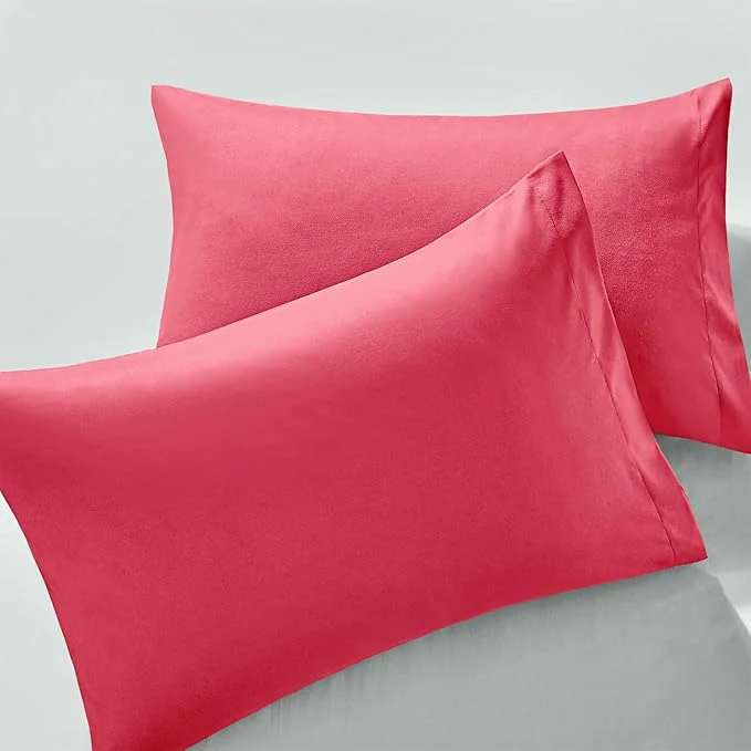 Optimized MILVOWOC 2Pcs Brushed Microfiber King Pillowcases - 20 x 36 Inch Hot Pink Pillow Case Set Non Slip Envelope Pillow Cover with Moisture Absorption and Anti-Wrinkle Minimalist