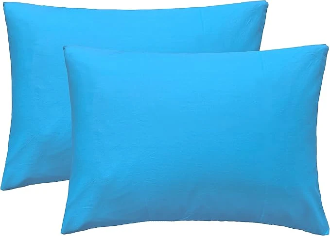 Crafted iMaylex Soft Egyptian Cotton Zipper Closure Pillowcases Cozy and Lightweight Pillow Case Set of 2 Blue King 20 quot x 36 quot Efficient