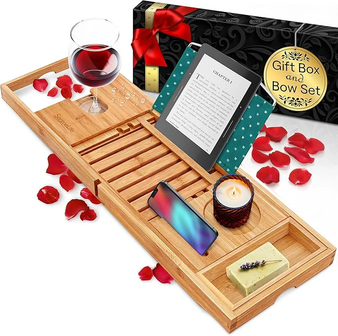Luxury SereneLife Premium Bathtub Tray Caddy Minimalist