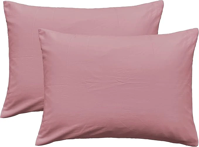 Exceptional iMaylex Soft Egyptian Cotton Zipper Pillow Case Cozy and Lightweight Pillowcase Set of 2 Lotus Pink Queen 20 quot x 30 quot Quality