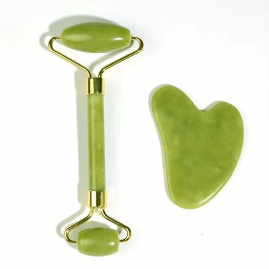 Smooth Jade Facial Roller Gua Sha Set Organic