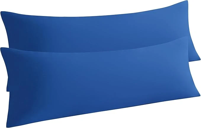 Crafted NTBAY Body Pillow Cases Set of 2 2 Pack Brushed Microfiber 20x54 Pillow Cases Soft Wrinkle Fade Stain Resistant Royal Blue Pillow Cases with Envelope Closure 20x54 Inches Royal Blue High-Grade