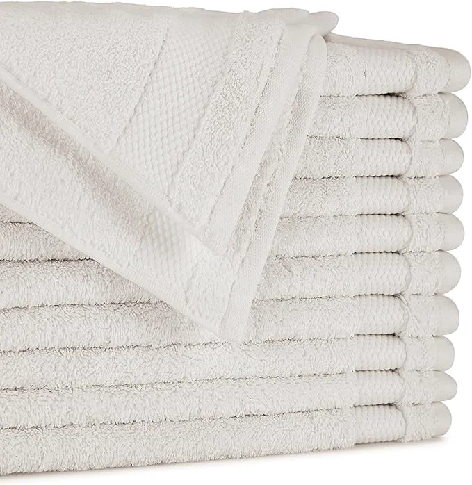Enhanced BIOWEAVES Organic Cotton 700 GSM Plush Washcloths 13 x 13 GOTS Fine Crafted
