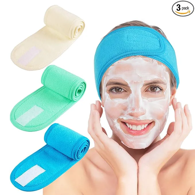 Outstanding Whaline Spa Facial Headband Make Up Wrap Head Terry Cloth Headband Adjustable Secure