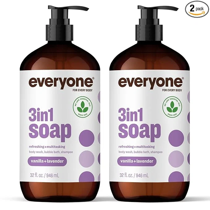 Unique Everyone 3-in-1 Soap Body Wash Bubble Bath 32 Ounce Vanilla and Lavender Quality