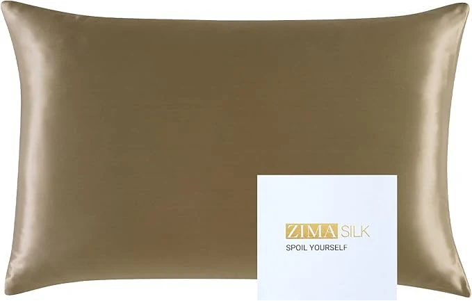 Trendy ZIMASILK 25 Momme Pure Mulberry Silk Pillowcase for Hair and Skin Care Highest Grade 6A Pillow Cases for Women Long-Lasting Durablity Gift for Women Men 1Pc Queen 20 quot x30 quot Taupe Excellent