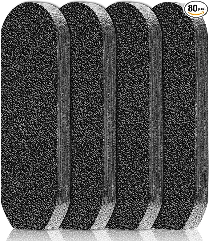 Reusable Flutesan 80 Pcs Stainless Steel Foot File Refills 80 Grit Pads Minimalist