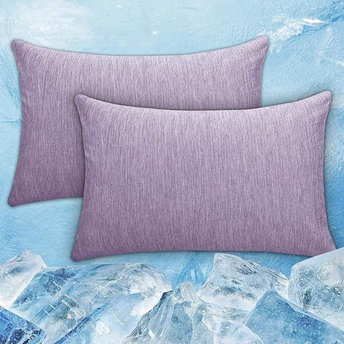 Smart CHOSHOME Cooling Pillow Cases Zipper Pillow Covers Q-Max gt 0.45 Zippered Pillowcases for Hot Sleepers Soft Breathable Skin-Friendly 4 Pack King 20 quot x36 quot Purple Premium