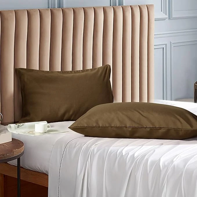Reusable Evolive Ultra Soft Brushed Microfiber Standard Size 20 quot x30 quot Pillowcases Pair Set of 2 with Envelope Closure 20 quot x30 quot Standard Coffee Certified