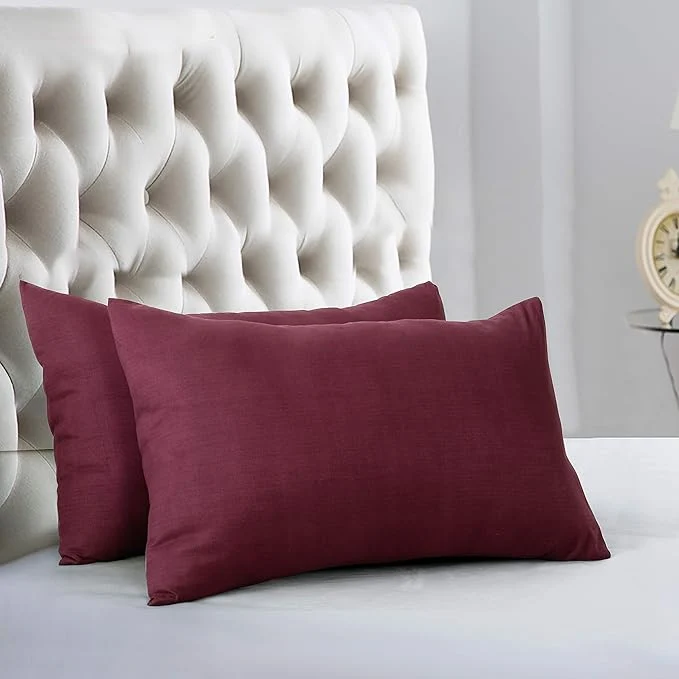 Elegant EVOLIVE Ultra Soft Brushed Microfiber Standard Size 20 quot x30 quot Pillowcases Pair Set of 2 with Envelope Closure 20 quot x30 quot Standard Wine Trusted