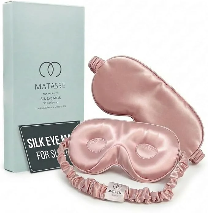 High-End MATASSE Mulberry Silk Sleep Mask 22 Momme Grade 6A Organic