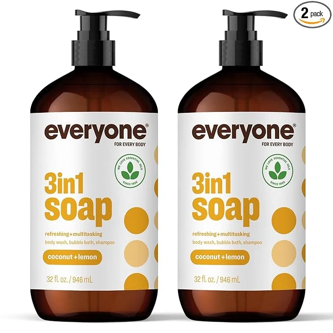 Proven Everyone 3-in-1 Soap Body Wash Bubble Bath 32 Ounce Coconut and Lemon Elegant