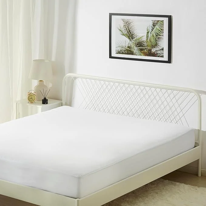 Versatile Amazon Basics Waterproof Mattress Protector Bed Bug and Dust Mite Barrier King White Specialty