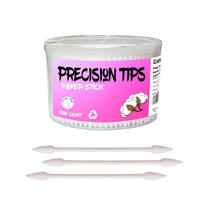 Fine Crafted Pointed Tip Cotton Swabs Double Precision Tips Traditional