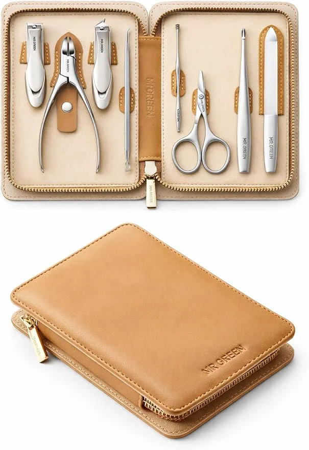 Easy-to-Use MR.GREEN Manicure Pedicure Kit 8-in-1 Upgraded Anti-Splash Nail Clippers Set Innovative