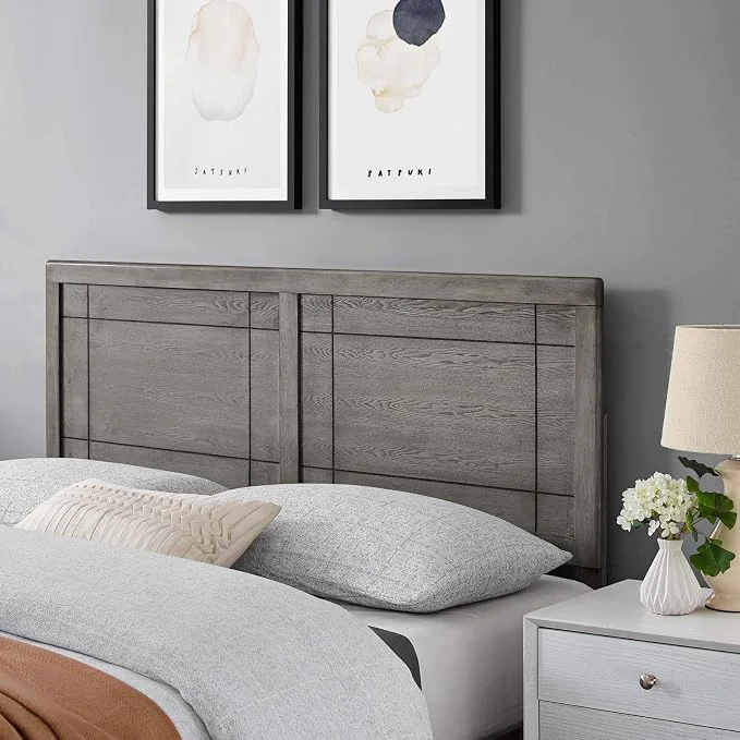 Reusable Modway MOD-6220-GRY Archie Twin Wood Headboard Gray Superior