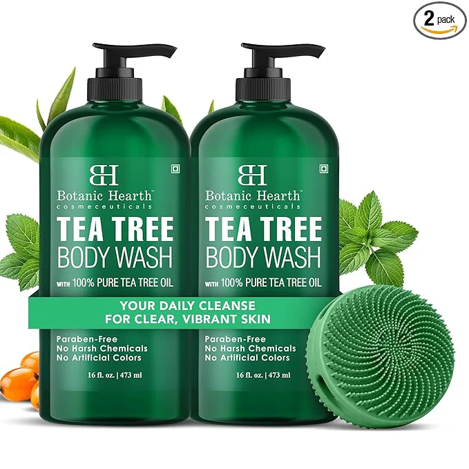 Natural Botanic Hearth Tea Tree Body Wash 2Pack Powerful