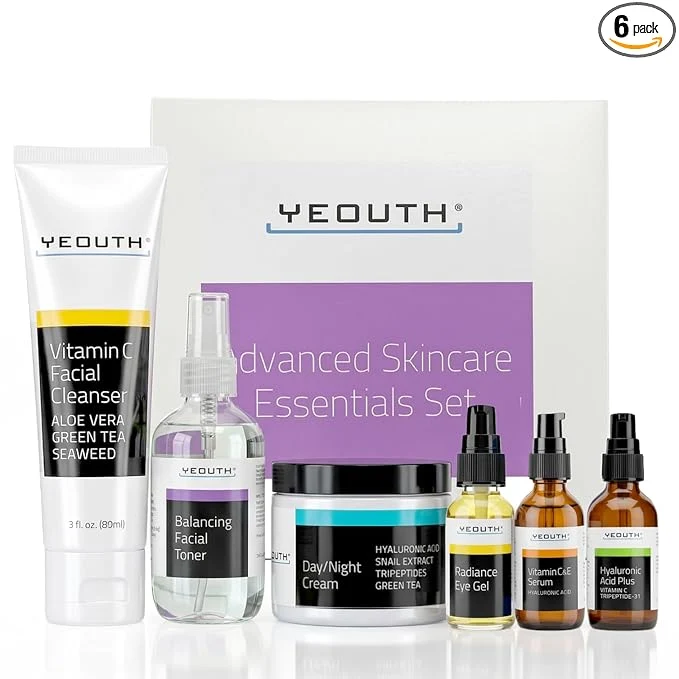 Minimalist YEOUTH Skin Care Set Hyaluronic Acid Serum Vitamin C Serum Face Cleanser Certified