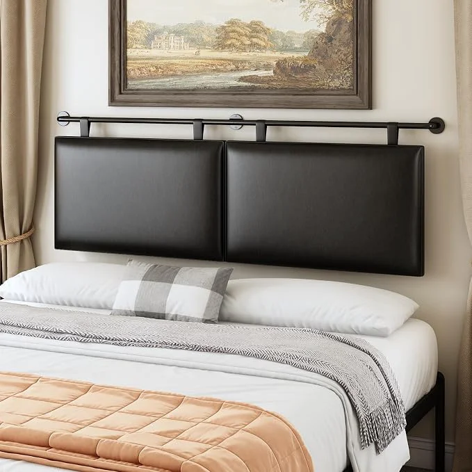 Green BSHOMGI Queen Headboard Only Wall Mounted Hanging Upholstered Bed Head Board Sturdy and Durable Solid Wood Bed headboard Fabric Headboards Adjustable Black Queen Next-Generation