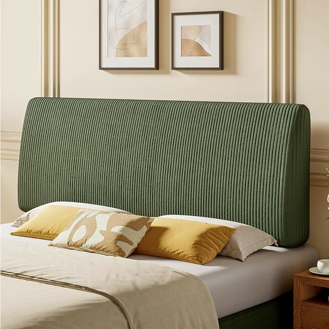 Consistent 4.7 quot Upholstered Headboard for King Size Bed Height Adjustable and Ergonomic Headboard Easy Assemble Sturdy and Durable Olive Green Excellent