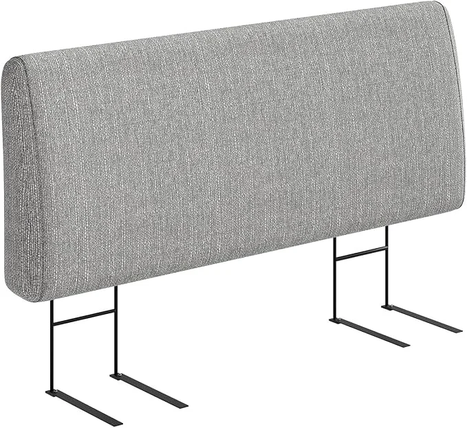 Consistent 4.7 Headboard Only for Queen Size Bed No Drill Needed Gray 5-Min Assembly Upholstered Headboard for 8–14 Inch Mattress Washable Cover for Renters Dorm Kids Pet Crafted