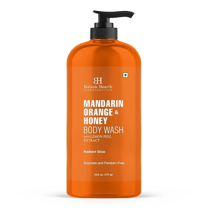 Healthy Botanic Hearth Mandarin Orange Honey Body Wash – Refreshing Shower Gel Fine