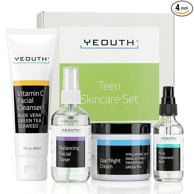 Lightweight YEOUTH Skin Care Set Hyaluronic Acid Serum Vitamin C Cleanser Toner Face High-Performance