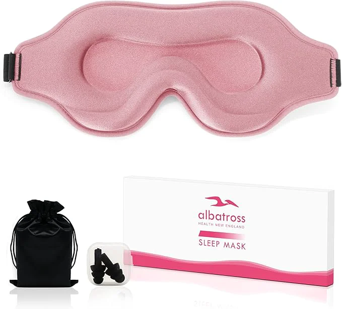 Durable Sleep Eye Mask for Men Women Sleeping Mask for Side Sleeper Travel Blackout Reliable