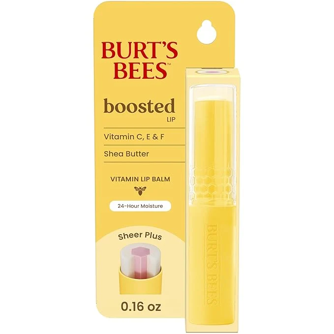 Trusted Burt's Bees Boosted Lip Balm Sheer Plus Vitamin Lip Balm Nourishing Vitamin C Safe