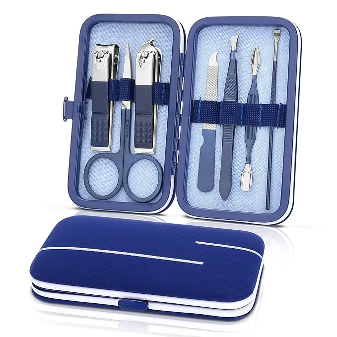 Artisan Manicure Set-Stainless Steel Nail Care Set-Professional 7 in 1 Ingrown Toenail Long-Lasting