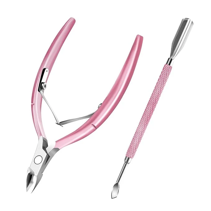 Crafted Cuticle Trimmer with Cuticle Pusher and Scissors Cuticle Remover Professional Pure