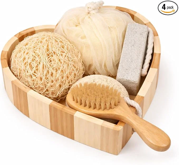 Secure Essentials Spa Gift Set for Women Heart Shaped Self Care Gift Relaxation Bath Green