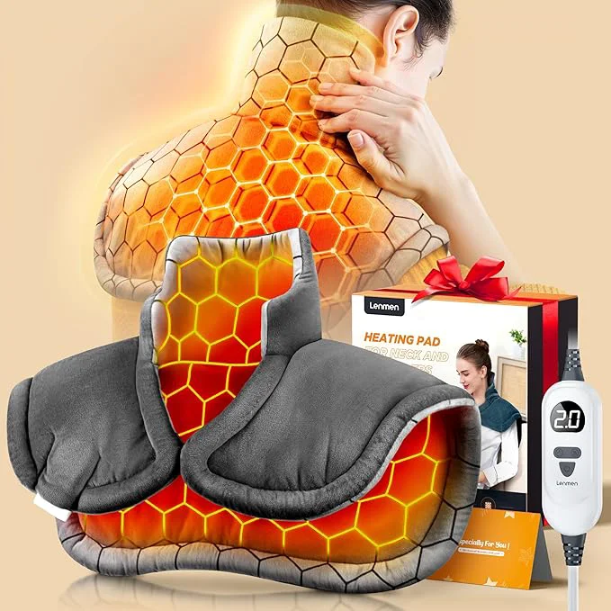 Durable Lenmen Graphene-Infused 1Min Fast Heating Pad Deeper Pain Relief Weighted Carefully Designed