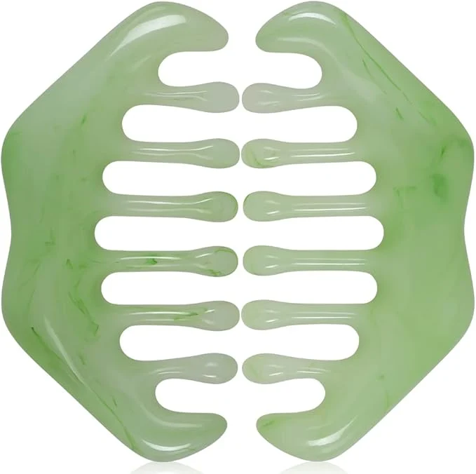 Safe 2pcs Massage Comb Guasha Scraping Scalp Comb Meridians Massager Reliable