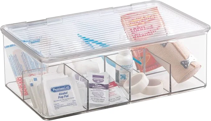 Stylish mDesign Plastic First Aid Kit Storage Box High-Performance