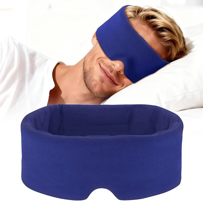 Durable Cotton Sleep Eye Mask for Men Blocking Light Eye Mask Sleeping for Side Fine Crafted