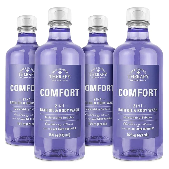 Fashionable Village Naturals Therapy Comfort 2-in-1 Foaming Bath Oil Body Wash 16 oz Prestigious